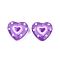 Handmade Lampwork Beads Strands, Heart, Medium Orchid, 19.5x20.5x9mm, Hole: 1.2mm