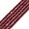 Transparent Glass Beads Strands, Faceted, Round, Indian Red, 2mm, Hole: 0.6mm, about 182~201pcs/strand, 14.57~15.24 inch((37~38.7cm)