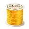15-Ply Round Nylon Twisted Cord, with Spool, Gold, 1mm, about 21.87 Yards(20m)/Roll