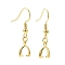 Rack Plating Brass Earring Hooks, with Ice Pick Pinch Bails, Long-Lasting Plated, Lead Free & Cadmium Free, Golden, 30mm, 22 Gauge, Pin: 0.6mm and 0.7mm