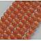 Cat Eye Beads, Round, Orange Red, 6mm, Hole: 1mm, about 66pcs/strand, 14.5 inch/strand