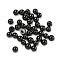 Natural Black Stone Cabochons, Half Round, 3x1.5mm
