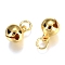 Brass Bell Charms, Nickel Free, Long-Lasting Plated, with Jump Ring, Real 14K Gold Plated, 10.5x7.5mm, Hole: 3mm