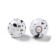 Printed Opaque Acrylic Round Beads&nbsp;ACRP-P001-01B-01-2