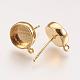 Brass Ear Stud Findings&nbsp;KK-P146-09G-10mm-1