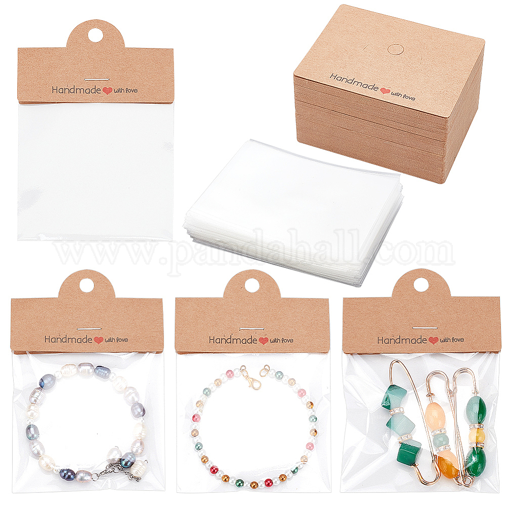 Wholesale 120Pcs Rectangle Paper Foldable Header Cards - Pandahall.com