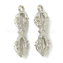 Alloy Pendants, Cadmium Free & Lead Free, Dorje, Platinum, 31x10x8.5mm, Hole: 2.5mm