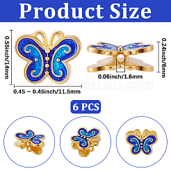 6Pcs Handmade Cloisonne Beads&nbsp;CLB-BBC0001-02