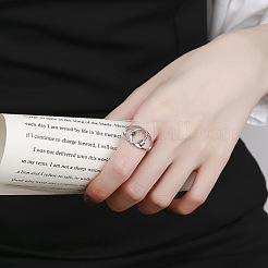 Rotatable Finger Cuff Rings for Women&nbsp;RJEW-S402-01P