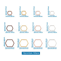 120Pcs 12 Style Alloy Linking Rings&nbsp;FIND-CD0001-01
