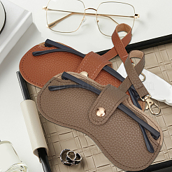 2Pcs 2 Colors Rectangle PU Leather Eyeglass Case&nbsp;AJEW-CN0006-95B