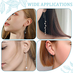 30Pairs 304 Stainless Steel Stud Earring Findings&nbsp;STAS-SC0006-54