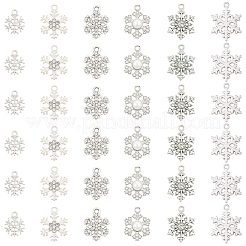 36Pcs 6 Styles Alloy Rhinestone Pendants&nbsp;FIND-SC0020-06