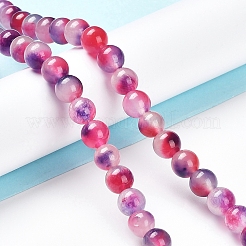 Faceted Rondelle Dyed Natural White Jade Bead Strands&nbsp;G-D073-01F