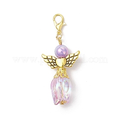 Tulip Angel Glass Beaded & Acrylic Pendants Decorations&nbsp;HJEW-JM03596-02