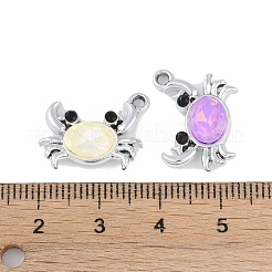 UV Plating Alloy with Mixed Color Glass Rhinestone Pendants&nbsp;FIND-M018-32P