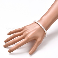 Natural Selenite Beads Stretch Bracelets&nbsp;BJEW-JB06620-01
