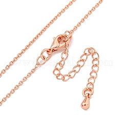 Brass Cable Chain Necklaces for Women&nbsp;NJEW-G084-15RG