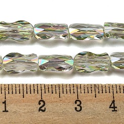 Transparent Electroplate Glass Beads Strands&nbsp;GLAA-G116-01A-HR03