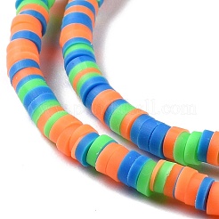 Handmade Polymer Clay Beads Strands&nbsp;CLAY-R089-3mm-008