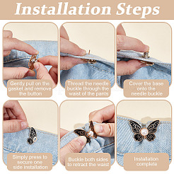10 Styles Flower & Butterfly Alloy Buttons&nbsp;FIND-DR0001-89
