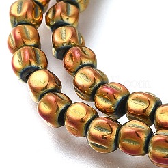 Electroplated Synthetic Non-magnetic Hematite Beads Strands&nbsp;G-C154-A01-01G