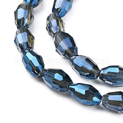 Electroplate Glass Beads Strands&nbsp;EGLA-J013-4X6mm-F34