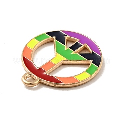 Rainbow Color Alloy Enamel Pendants&nbsp;ENAM-G208-10KCG