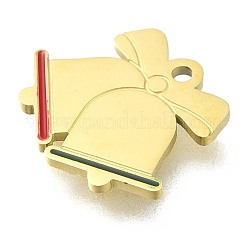 Christmas Themed Ion Plating(IP) 304 Stainless Steel Enamel Charms&nbsp;STAS-B075-36G-01