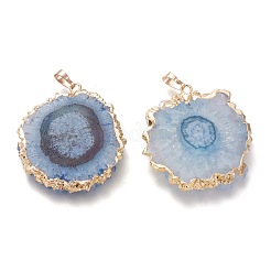 Dyed Natural Druzy Solar Quartz Crystal Pendants&nbsp;G-F693-01J-G