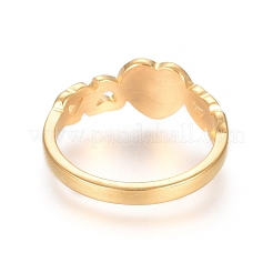 Valentine's Day Theme Ion Plating(IP) 304 Stainless Steel Finger Rings&nbsp;RJEW-E164-09G