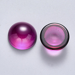 Transparent Spray Painted Glass Cabochons&nbsp;GLAA-S190-013B-E03