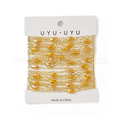 Rack Plating Golden Brass Cable Chains&nbsp;CHC-C026-28