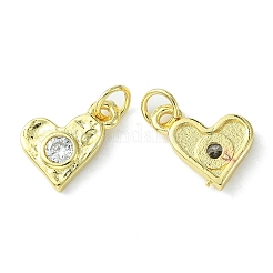 Rack Plating Brass Micro Pave Cubic Zirconia Pendants&nbsp;KK-K332-08G