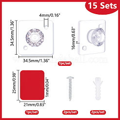 15 Sets Acrylic Diamond Hook Hangers for Jewelry Necklace&nbsp;FIND-GA0003-46