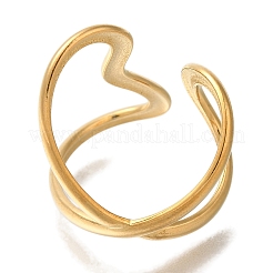 304 Stainless Steel Cuff Rings&nbsp;RJEW-Z074-21G