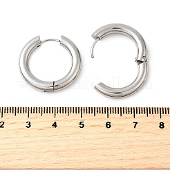 Tarnish Resistant 202 Stainless Steel Huggie Hoop Earrings&nbsp;EJEW-O087-08J-P