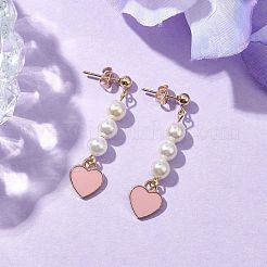 Shell Pearl Dangle Earrings&nbsp;EJEW-JE05801