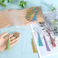 DIY Bookmark Making Kits. with Transparent Acrylic & Polyester Tassel Decoration&nbsp;DIY-SP0001-92B