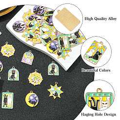 40Pcs 8 Styles Zinc Alloy Enamel Pendants&nbsp;FIND-CJ0003-79