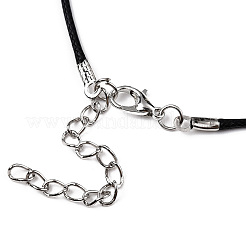 Braided Waxed Cotton Cord Necklace Making&nbsp;MAK-YWC0001-01P-M2