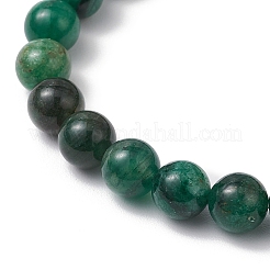 Natural Fuchsite Round Beaded Bracelets for Men Women&nbsp;BJEW-TA00612