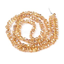 Electroplate Transparent Glass Beads Strands&nbsp;EGLA-N022-09A-B07