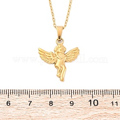 304 Stainless Steel Cupid Pendant Necklaces&nbsp;NJEW-H059-31G