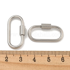Non-Tarnish 304 Stainless Steel Screw Carabiner Lock Charms&nbsp;STAS-C092-04E-P