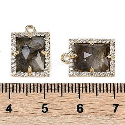 Natural Mixed Gemstone Faceted Rectangle Pendants&nbsp;G-I375-05G