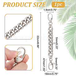 Aluminum Alloy Bag Extender Chains&nbsp;ALUM-WH0168-01P