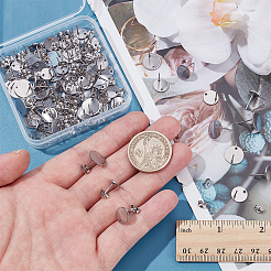 90Pcs 3 Style 304 Stainless Steel Stud Earring Findings&nbsp;STAS-ME0001-41