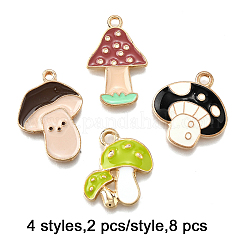 8Pcs 4 Styles Thanksgiving Day Alloy Enamel Pendants&nbsp;ENAM-FP0003-03