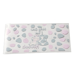 Clear Film Animal Theme Rub on Transfer Stickers for Glass Cups&nbsp;STIC-P009-A02